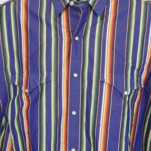 RARE Ralph Lauren Western RAINBOW pearl snaps- LG